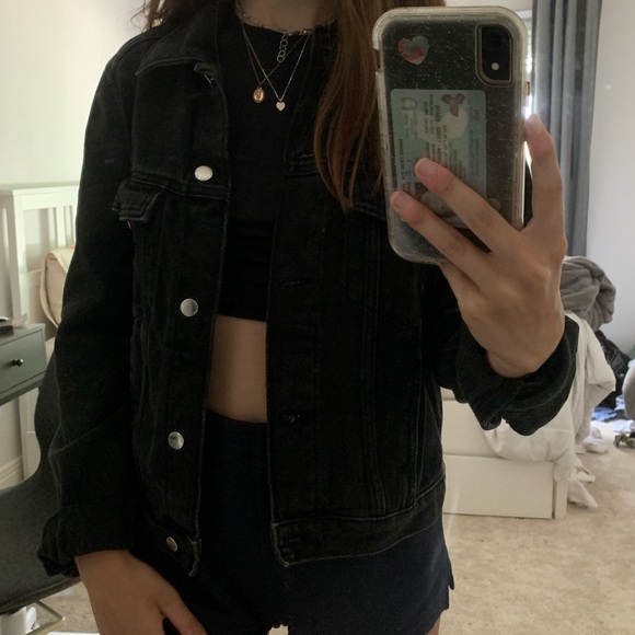 black H & M jean jacket - Picture 2 of 2